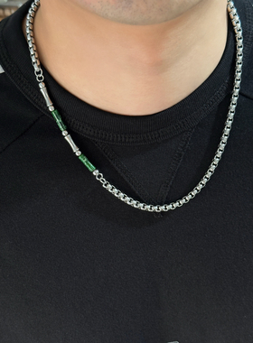 新中式竹节钛钢男女项链