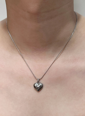 爱心五角星百搭钛钢项链