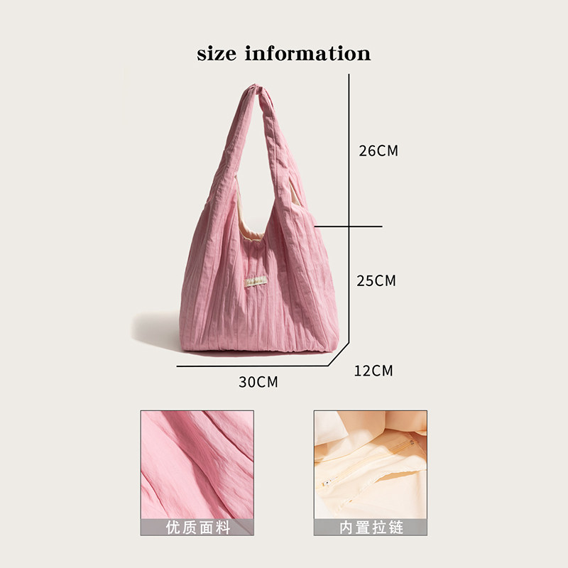 橙子少女帆布包大容量新款百搭粉色单肩包包上课通勤托特包购物袋,淘宝优惠券,粉丝福利购,淘宝优惠卷