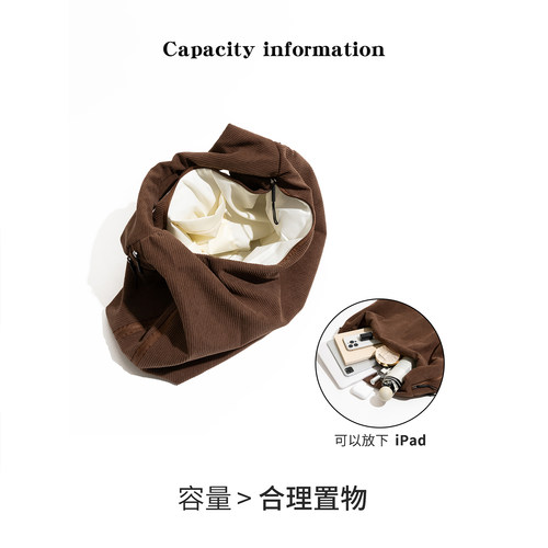 橙子少女韩系灯芯绒女包2025年秋季新款纯色手提三角包小众单肩包 - 图1