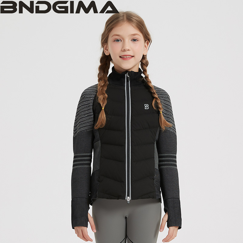 BNDGIMA羽绒服内胆 男女儿童滑雪中间层鹅绒保暖外套针织内搭运动 - 图3