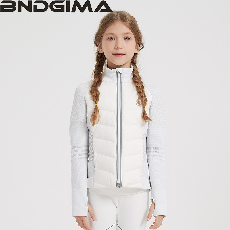 BNDGIMA羽绒服内胆 男女儿童滑雪中间层鹅绒保暖外套针织内搭运动 - 图1