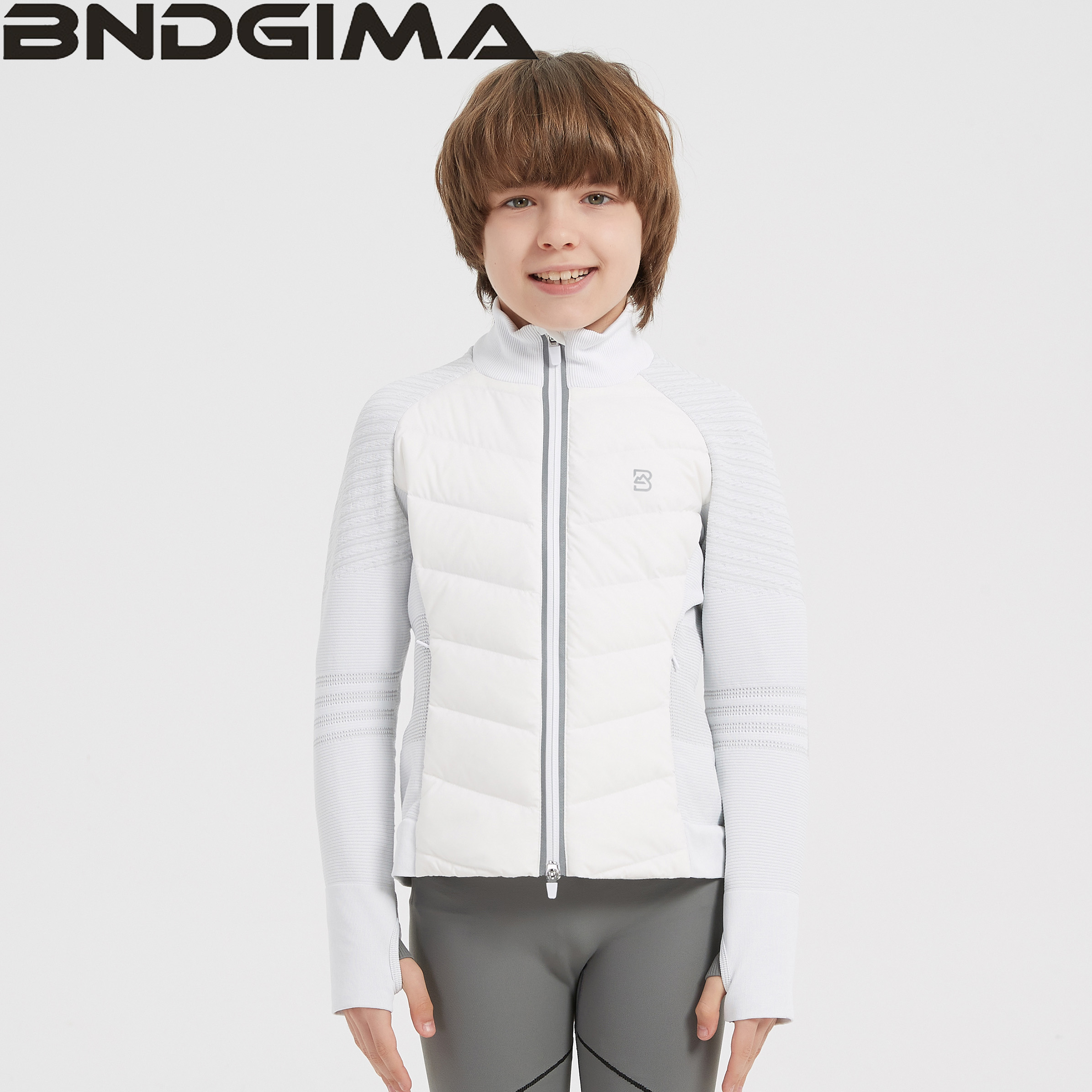 BNDGIMA羽绒服内胆 男女儿童滑雪中间层鹅绒保暖外套针织内搭运动 - 图2