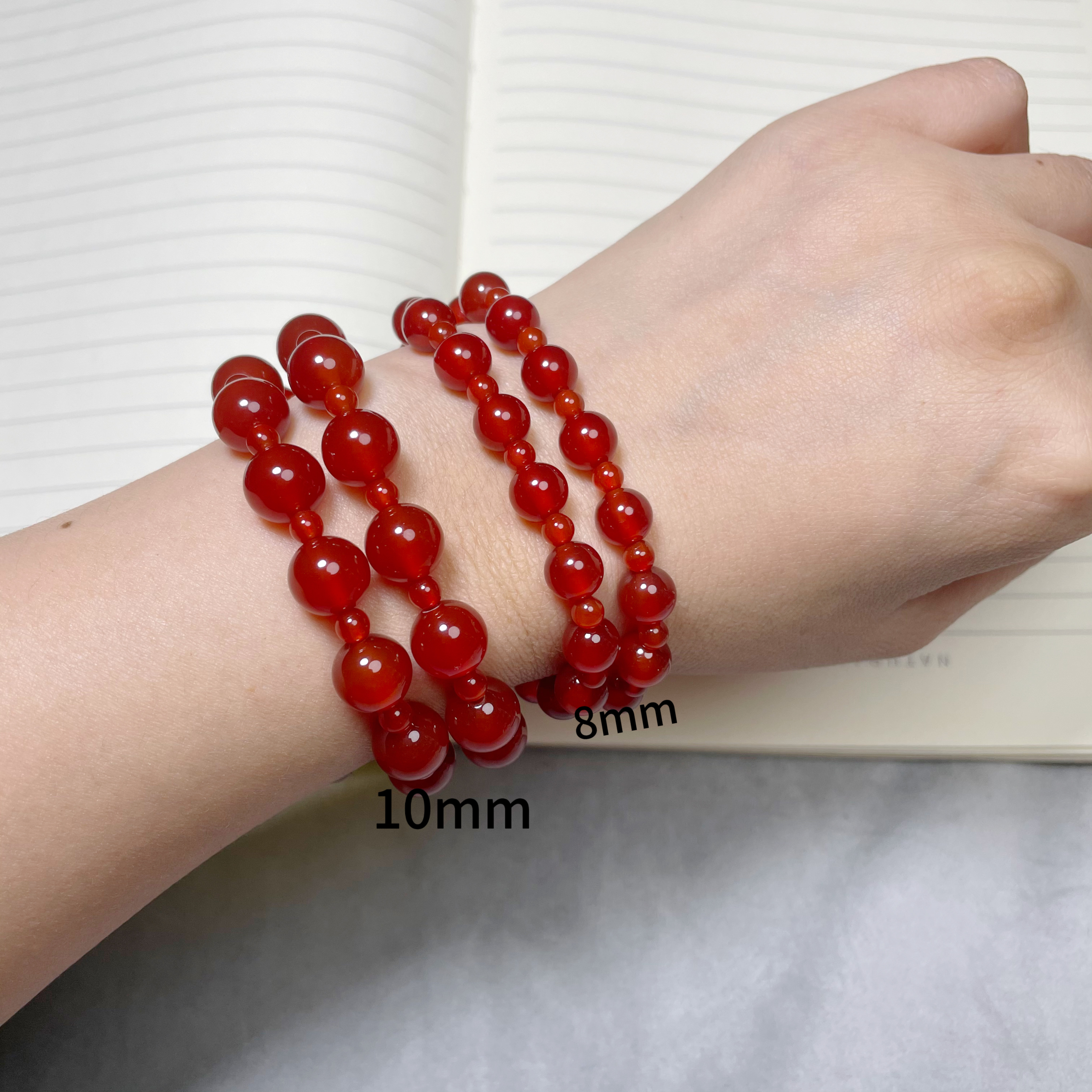 赵露思同款手链红玛瑙双圈手链（许你耀眼）许妍同款手链 - 图3