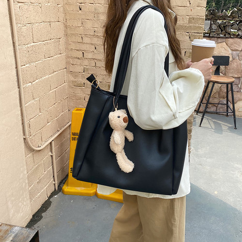 包包女斜挎包百搭大容量单肩包2026新款潮韩版简约手提女包托特包 - 图0