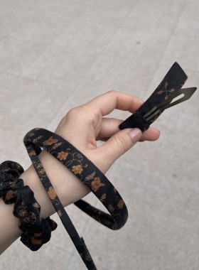 碎玉轩·金花香云纱花螺 新中式国风桑蚕丝迎春花蝴蝶肠圈发饰