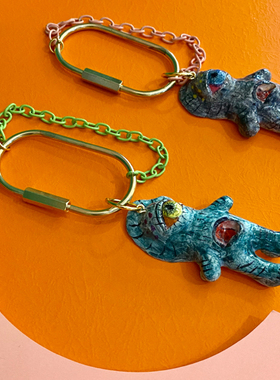 长款搞怪风礼物钥匙扣项链