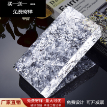 Crystal Brick Ultra White Glass Brick Square Transparent Ice Textured Red Art Partition Wall Genguan Solid Glass Brick