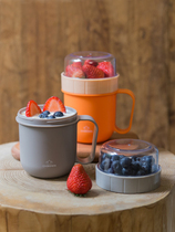 Corron multifunction sealing cup double layer large capacity Microwave Oat Breakfast Soup Porridge Yogurt Milk Cup with lid