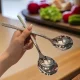 New light luxury eating stainless steel soup spoon tableware household long handle round spoon