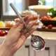 New light luxury eating stainless steel soup spoon tableware household long handle round spoon