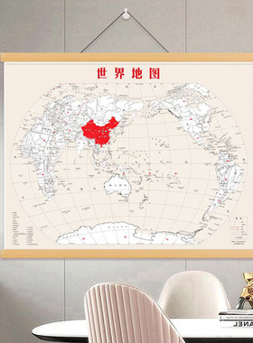 油画布世界手绘地图填色涂色