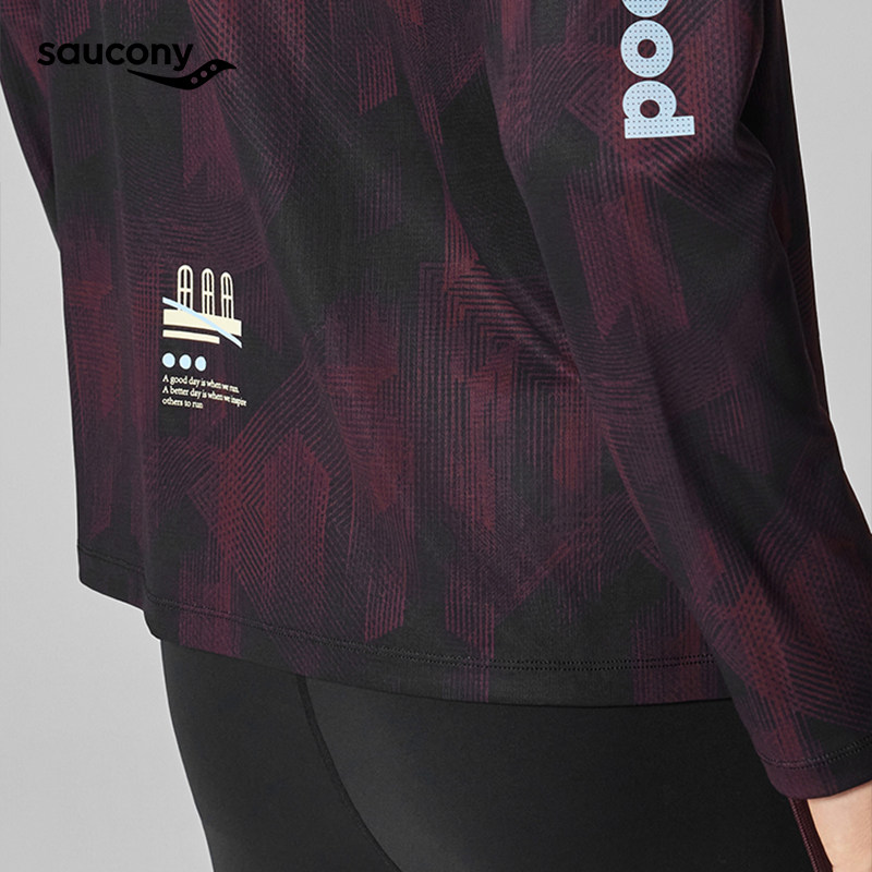 男子长袖上衣Saucony索康尼官方亲肤柔软透气吸湿运动休闲圆领T恤,淘宝优惠券,粉丝福利购,淘宝优惠卷