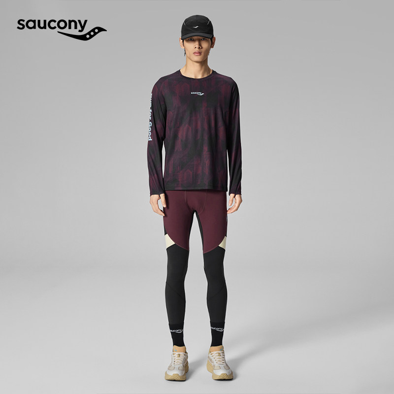 男子长袖上衣Saucony索康尼官方亲肤柔软透气吸湿运动休闲圆领T恤,淘宝优惠券,粉丝福利购,淘宝优惠卷