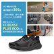 Shock-absorbing Black Warrior ASICS N27 running shoes