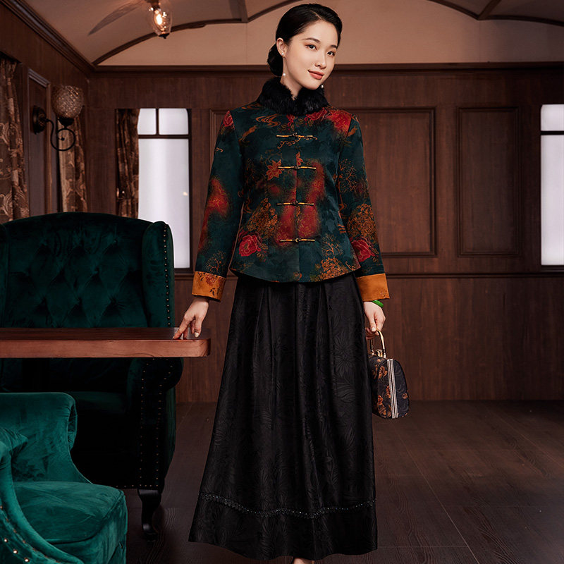 玺玥2021年秋冬新款中国风花罗上衣 玺玥服饰上衣