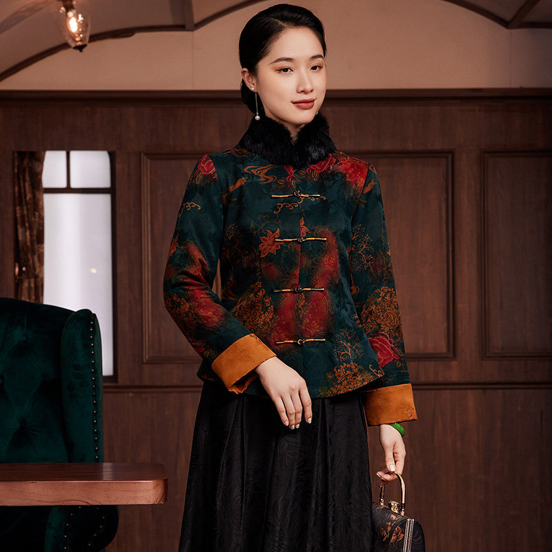 玺玥2021年秋冬新款中国风花罗上衣 玺玥服饰上衣