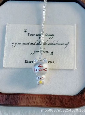 原创设计足银滴胶猫猫头