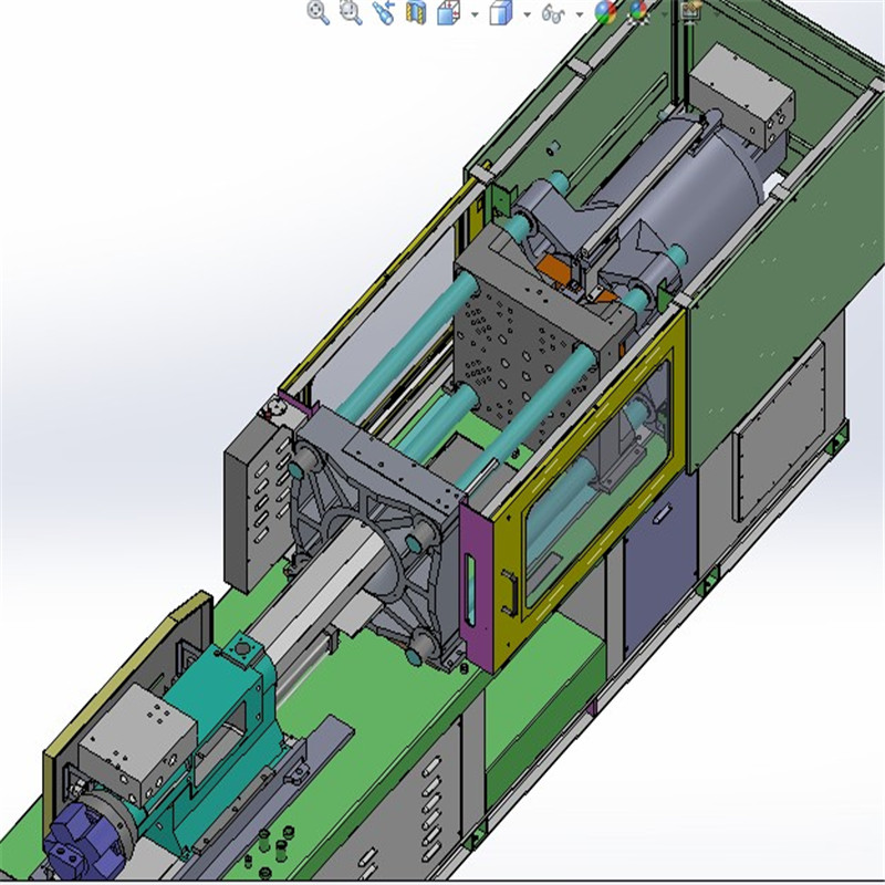 卧式180吨注塑成型机3D图纸 非标自动化机械3D图纸机械三维模型 - 图2