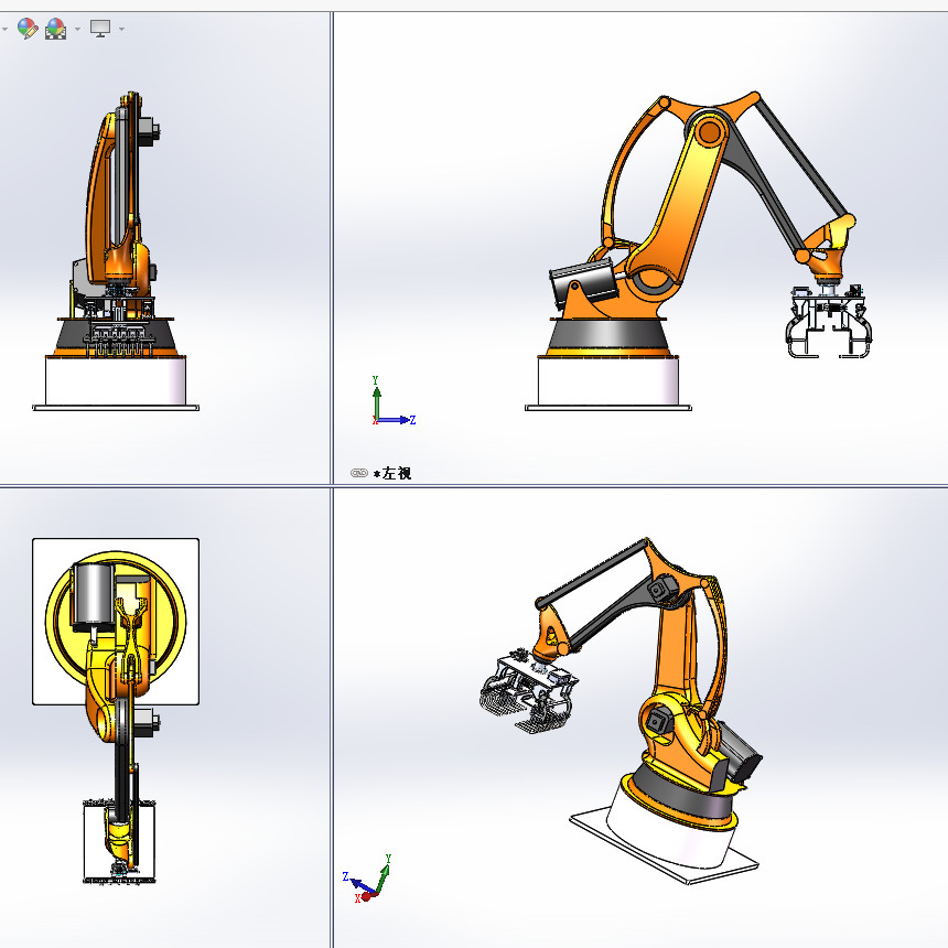 重型关节码垛机器人大型液压关节搬运机械手3d全套图纸solidworks - 图0