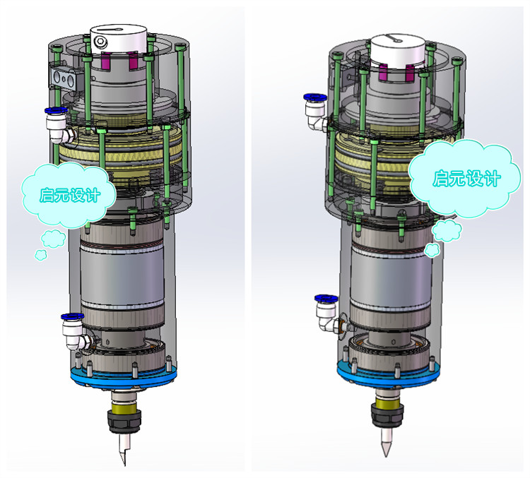 机床主轴夹头详细3D机械 数控CNC机床动力主轴3d图纸三维3D模型 - 图1