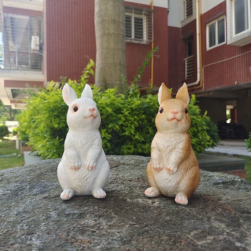 创意卡通可爱情侣兔子摆件庭院阳台户外小兔家居桌面造景动物装饰,淘宝优惠券,粉丝福利购,淘宝优惠卷