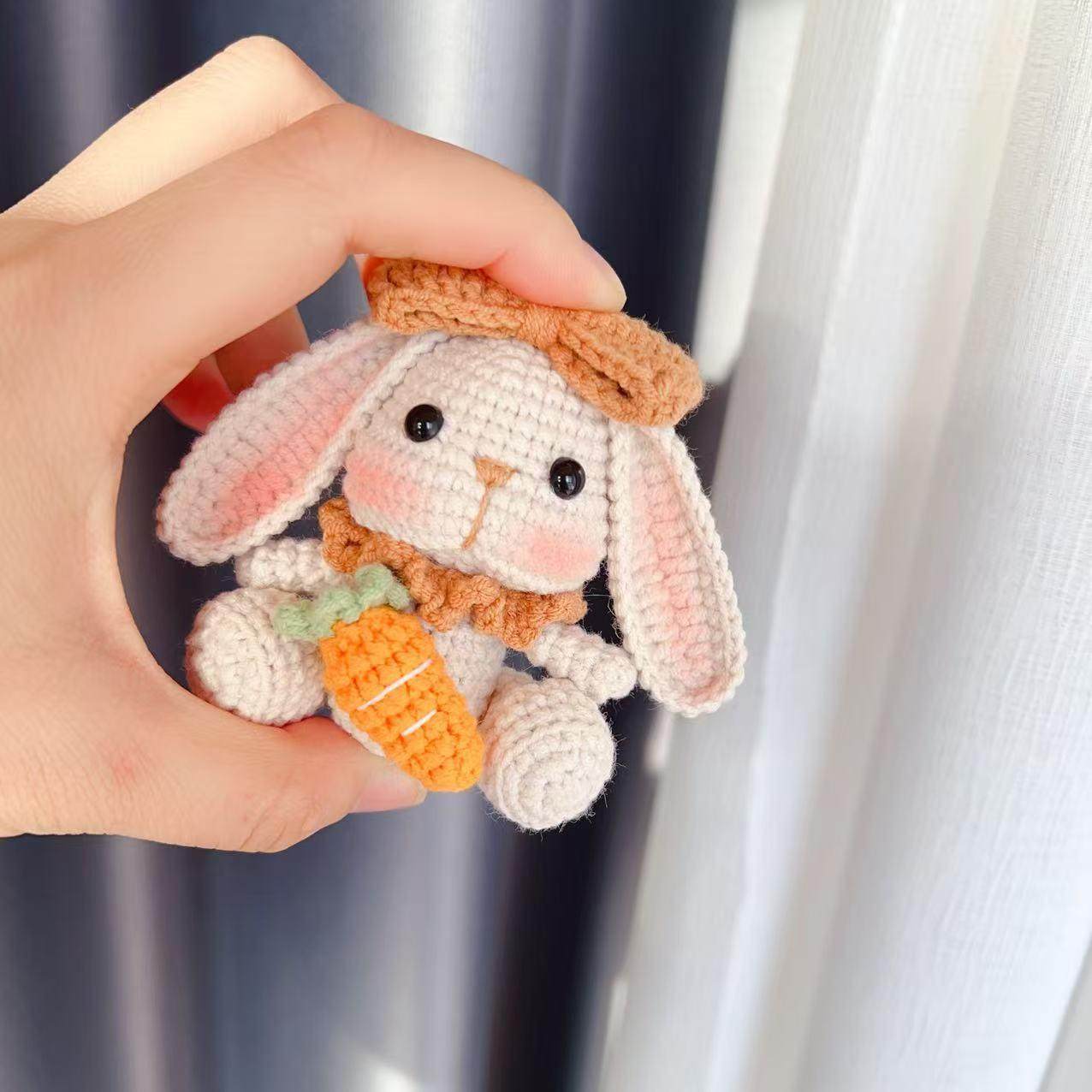 成品复古垂耳兔子毛线手工编织可爱挂件钥匙扣包挂情侣礼物,淘宝优惠券,粉丝福利购,淘宝优惠卷