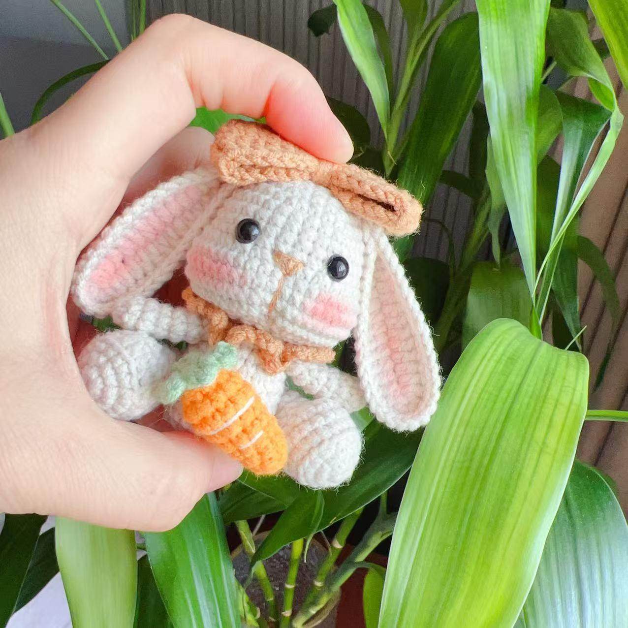 成品复古垂耳兔子毛线手工编织可爱挂件钥匙扣包挂情侣礼物,淘宝优惠券,粉丝福利购,淘宝优惠卷