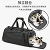 Travel and swimming fitness bag with separate wet and dry shoe compartment