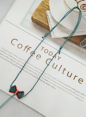 手工编织蝴蝶结项链挂绳