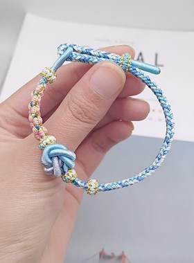 桃花曼陀罗结半成品手链直接