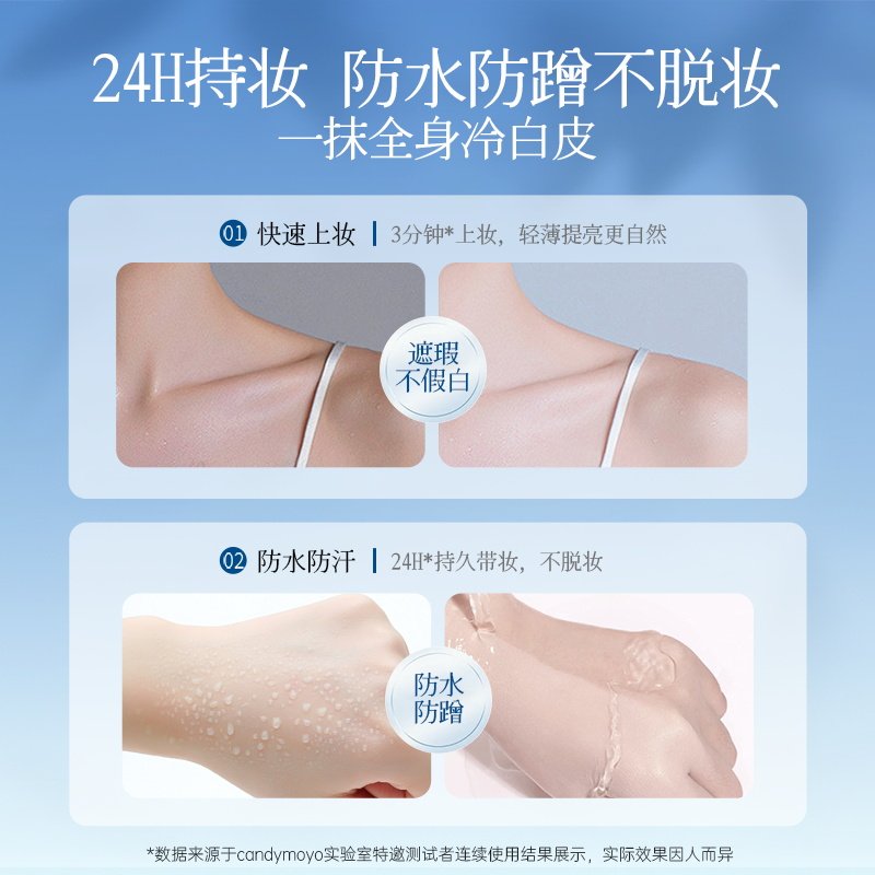 CandyMoyo云朵身体素颜霜 美白全身不沾衣防水防汗脖子免卸妆,淘宝优惠券,粉丝福利购,淘宝优惠卷