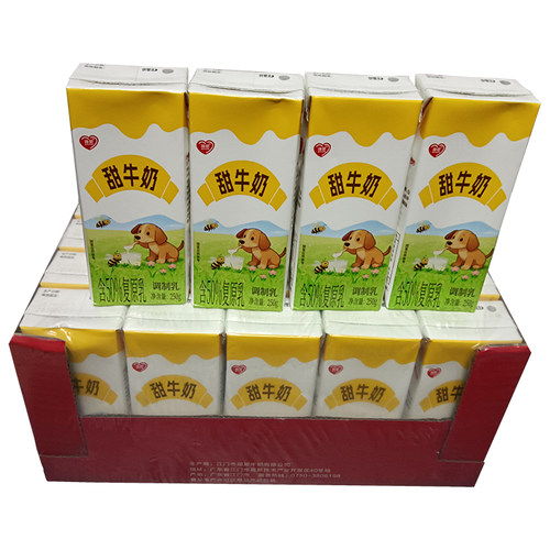 顺恩甜牛奶整箱12盒x250早餐营养美味甜品全脂牛乳新日期厂价包邮 - 图0