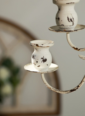 法式复古烛台摆件浪漫蜡烛台家用民宿装饰七头烛台欧式复古烛台