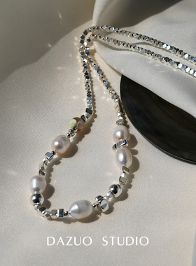 碎银子天然珍珠项链高级感颈链女