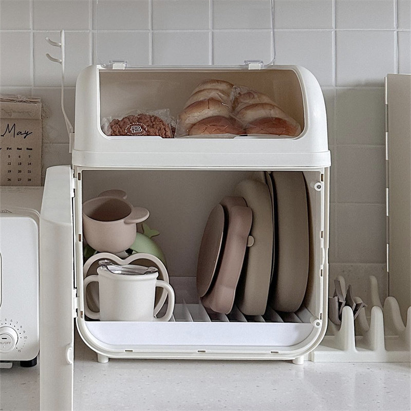韩国ins宝宝奶瓶收纳箱婴儿辅食工具置物柜防尘大容量餐具收纳柜,淘宝优惠券,粉丝福利购,淘宝优惠卷