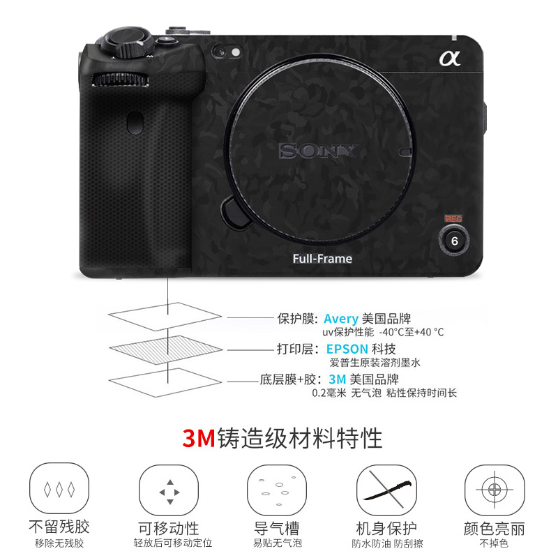 适用于索尼FX3相机贴纸机身全包保护贴膜全画幅SONY fx3单反镜头保护膜数码相机屏幕3m保护贴定制外壳膜配件-图2