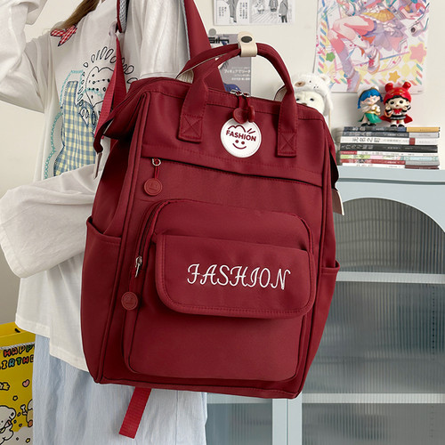 7.8花曦家新品 宽肩带女生背包书包2025大容量初中生高中生双肩包 - 图2
