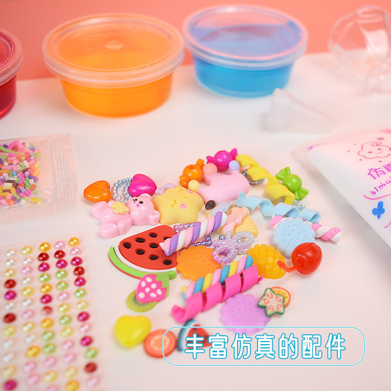 可瑞乐儿童手工DIY制作卡通小甜品杯仿真奶油食玩粘贴奶油萌萌杯 - 图0