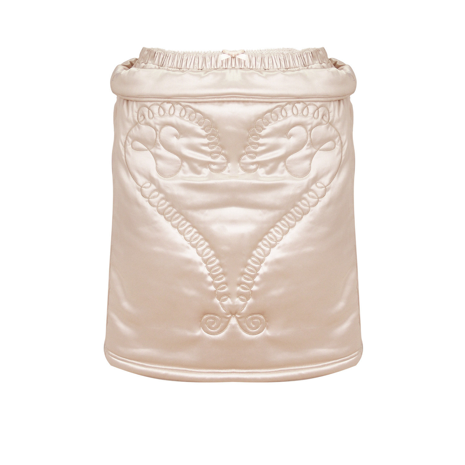 【季末七折】Nodress 杏色爱心藤蔓刺绣夹棉刺绣原创设计半身裙 - 图3