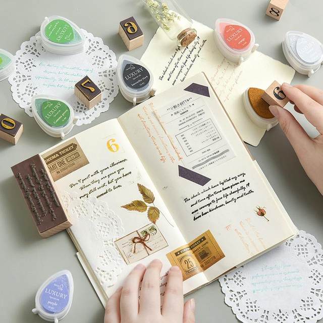 Special ink small water drop color ink pad rubber stamp