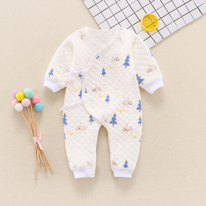 早产儿婴儿小衣服48cm新生婴儿儿衣服小码早产婴儿衣服秋冬连体衣 - 图1