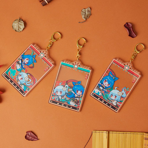 正版敦煌研究院哔哩哔哩2233敦煌伎乐天亚克力合照卡挂件动漫周边 - 图2