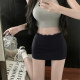 Simple anti-exposure one-step skirt ultra short A-line skirt