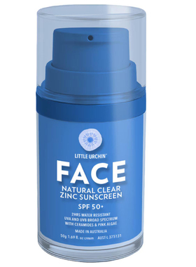 Little Urchin SPF50 Face Natural Clear Zinc Sunscreen防晒50g