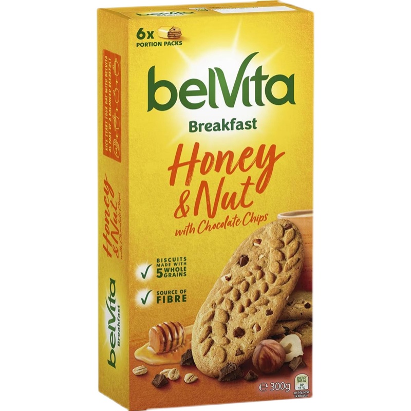 Belvita Honey & Nut Breakfast Biscuits焙朗蜂蜜坚果早餐饼300g - 图3