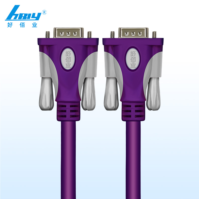 好佰业15针公对公高清vga3+4线投影仪主机电脑显示器连接线镀锡铜-图0