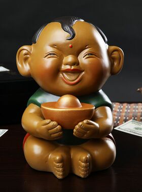 开业礼品玄关酒柜家居装饰送财娃