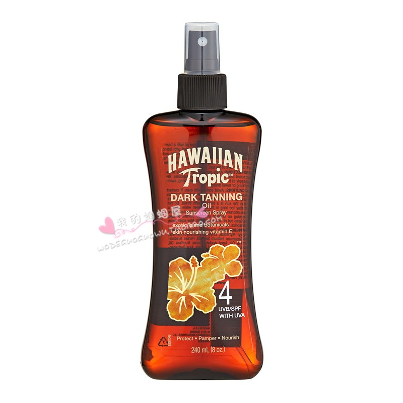 美国Hawaiian Tropic夏威夷SPF4美黑油助晒喷雾古铜色 - 图2