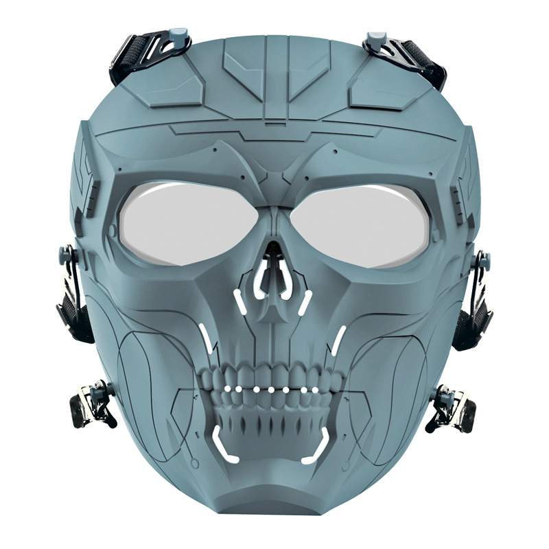 生化机械骷髅面具 战术防护面具 万圣节舞会电影道具户外面罩骑行